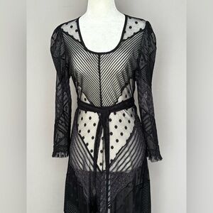 NWT Kristinit Black Sheer Lace Dress